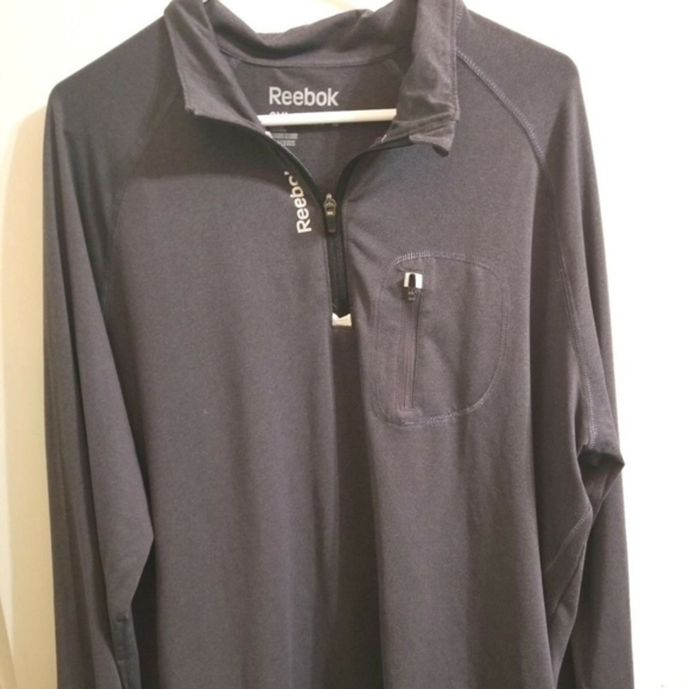 Reebok Gray‎ Pullover 1/4 Zip Shirt N26--E